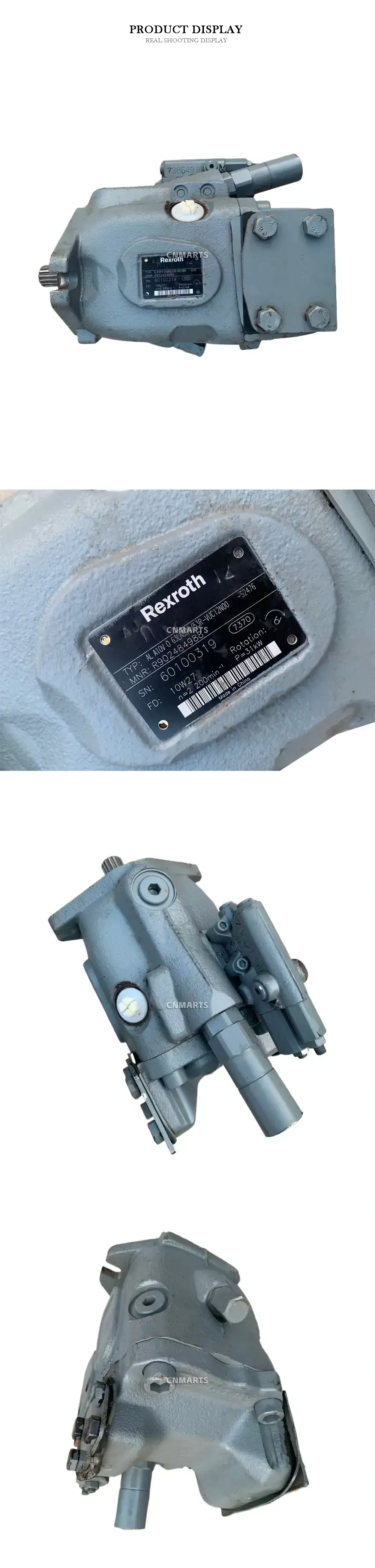 Rexroth A10VO63LA8DS/53R-VUC12N00-S2476 (MNR: R902248498) Axial Piston Variable Hydraulic Pump Description