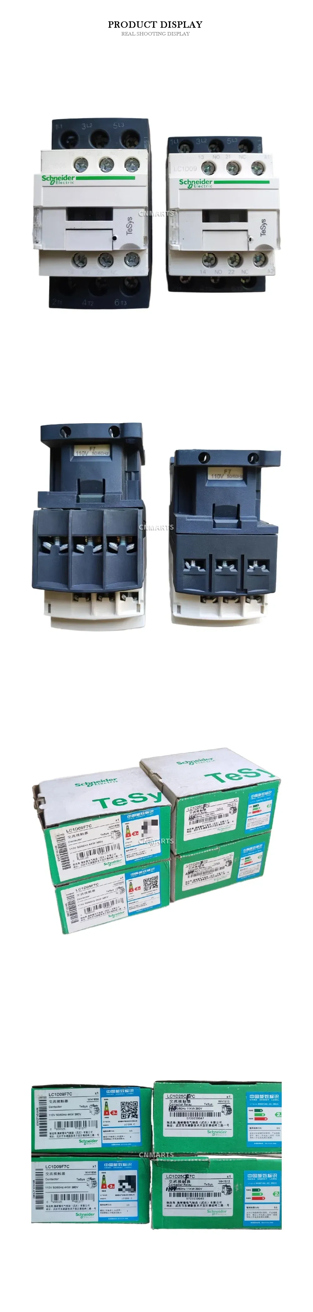 Schneider Electric LC1D09F7C / LC1D25F7C AC Contactor Description