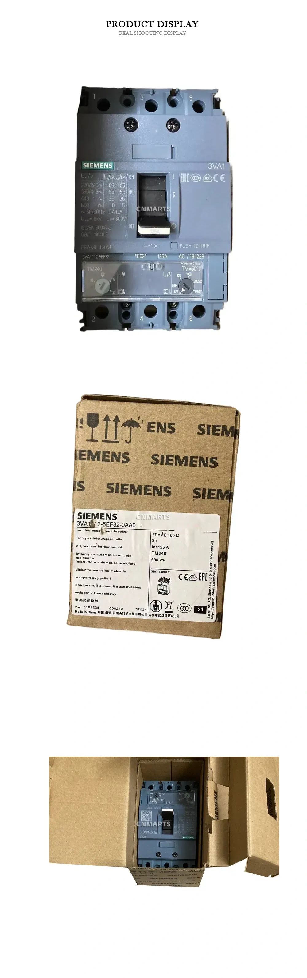 Siemens 3VA1112-5EF32-0AA0 Molded Case Circuit Breaker (MCCB) Description