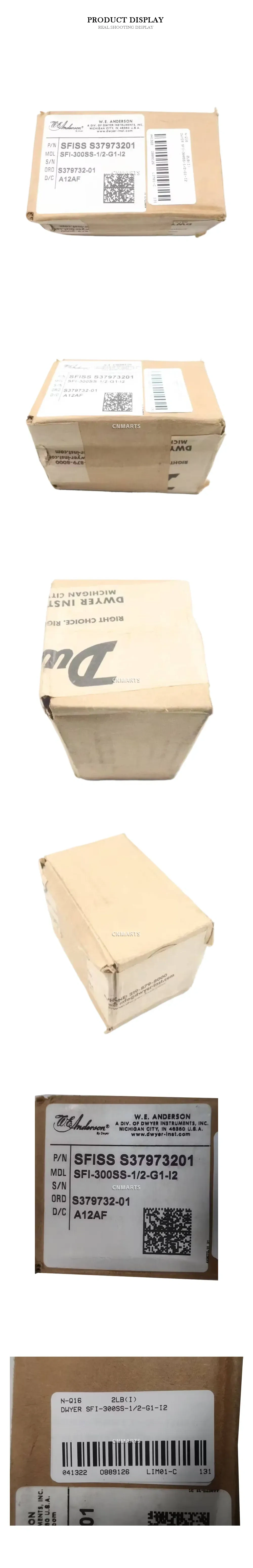 W.E. Anderson SFI-300SS-1/2-G1-I2 Sight Flow Indicator Description