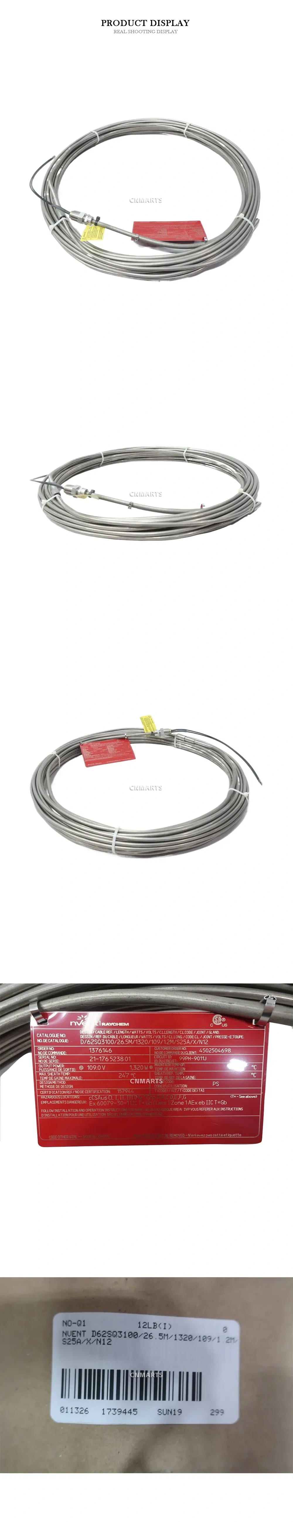 nVent Raychem D/62SQ3100/26.5M/1320/109/1.2M/S25A/X/N12 Heating Cable Description