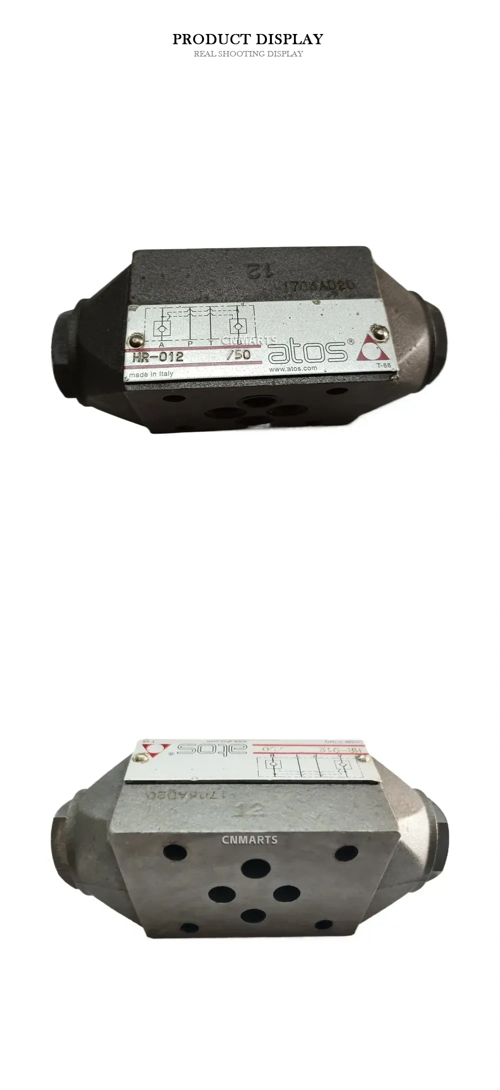 ATOS HR-012/50 Modular Hydraulic Lock Valve (Pilot Operated Check Valve) Description
