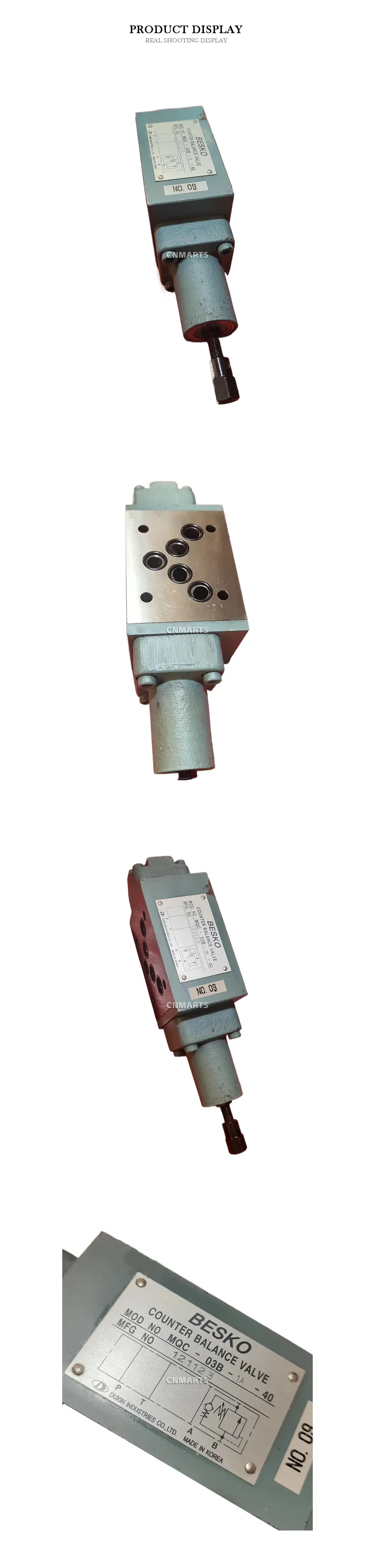 BESKO / DAIKIN MQC-03B-1A-40 / MQC-03B-1C-40 Modular Counter Balance Valve (Counter Balance & Check Valve) Description