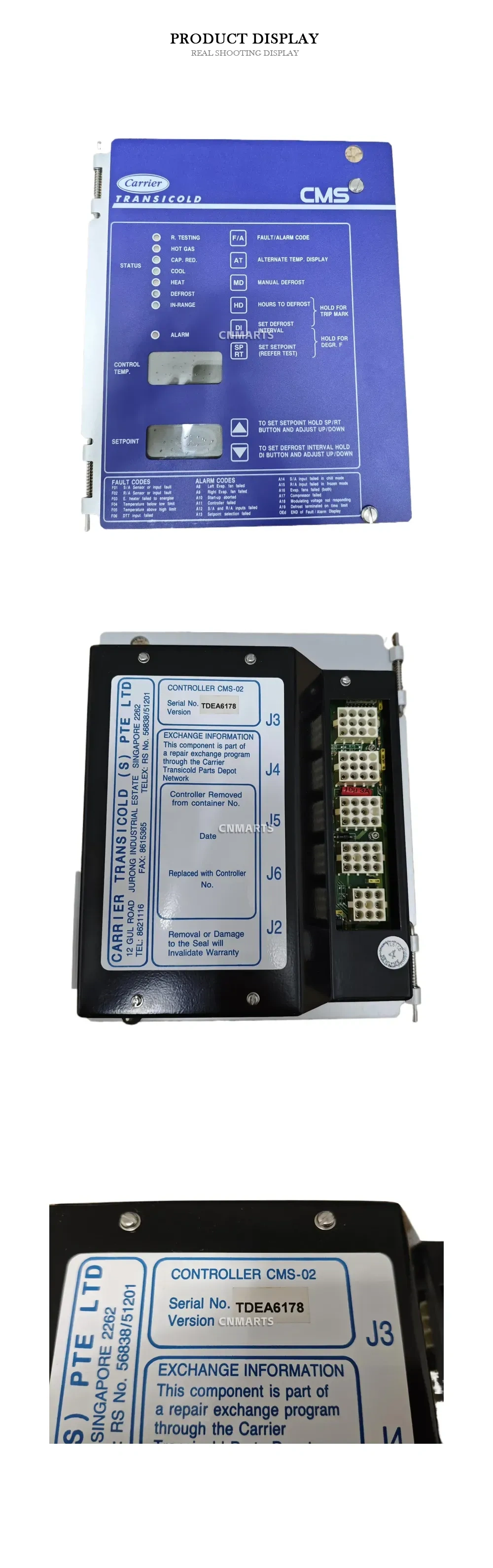 Carrier Transicold CMS-02 Refrigeration Controller (Container Monitoring System Module) Description