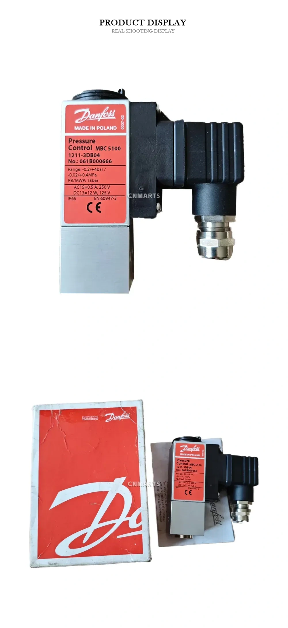 Danfoss MBC 5100 1211-3DB04 (No. 061B000666) Pressure Switch (Pressure Control) Description