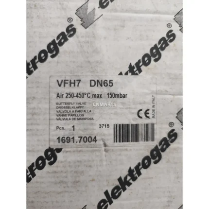 Elektrogas VFH7 DN65 Wafer Type High Temperature Butterfly Valve