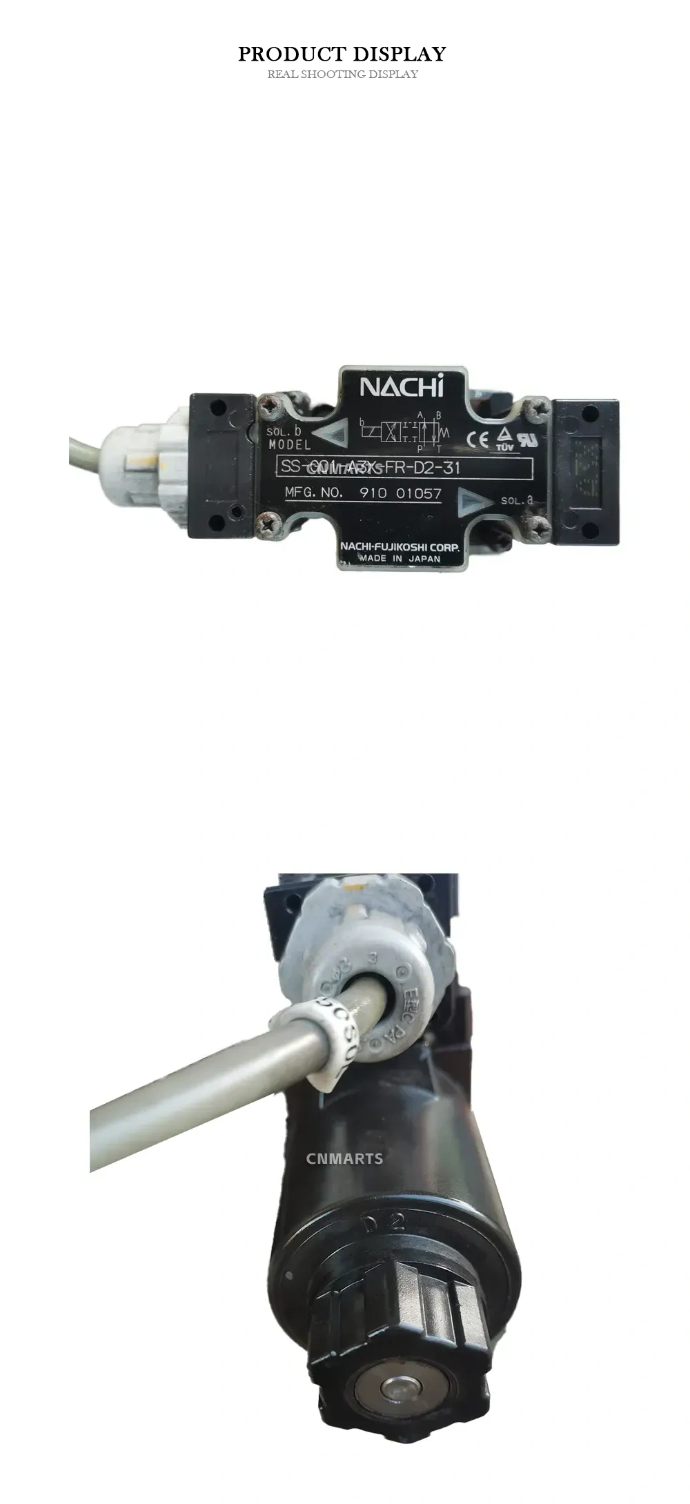 NACHI SS-G01-A3X-FR-D2-31 Hydraulic Solenoid Directional Control Valve Description