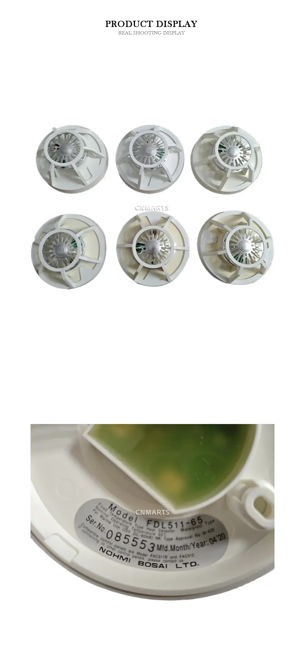 NOHMI BOSAI FDL511-65 Fixed Temperature Heat Detector Description