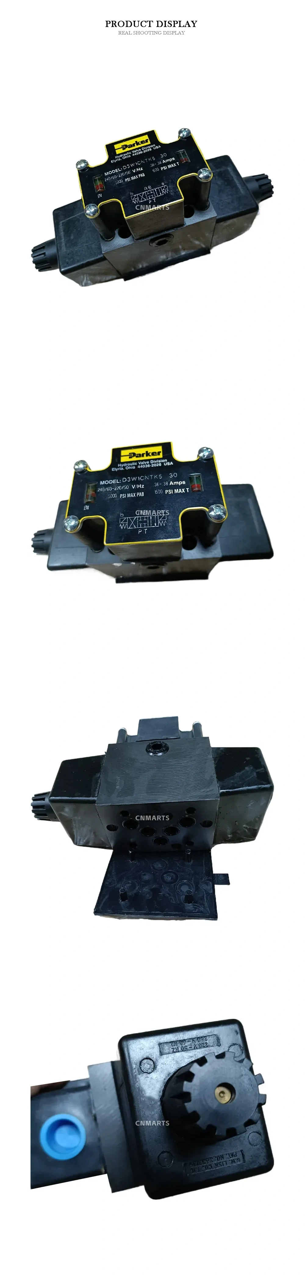 Parker D3W1CNTK5-30 Hydraulic Solenoid Directional Control Valve Description