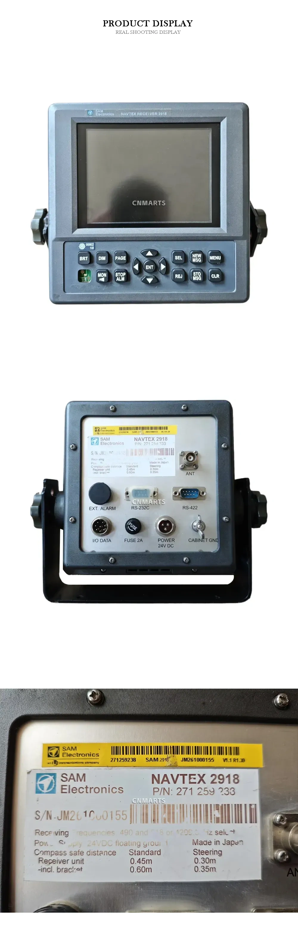 SAM Electronics NAVTEX 2918 (P/N: 271 259 233) NAVTEX Receiver Description