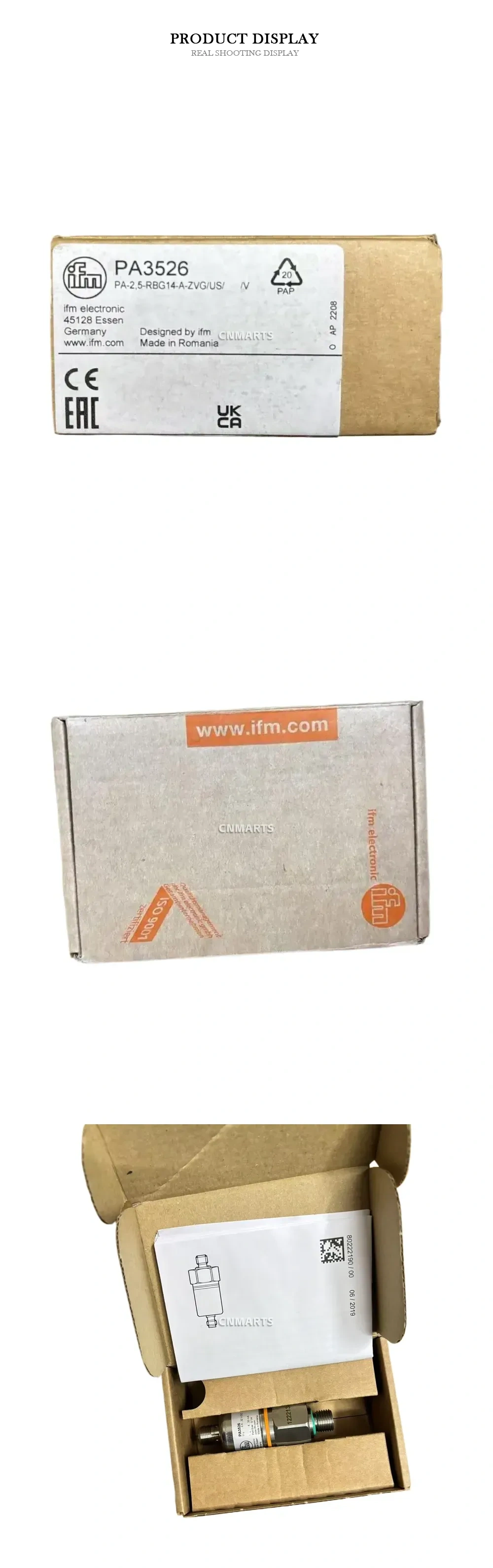 ifm electronic PA3526 Pressure Sensor Description